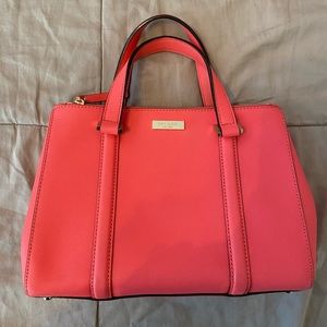 Kate Spade coral pink satchel handbag